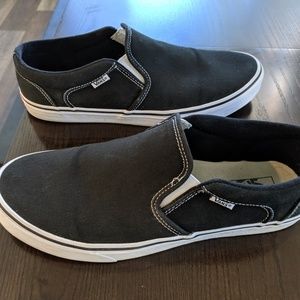 Vans black slip on 11.5